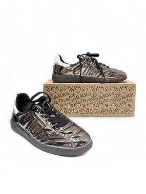 Gunmetal Metallic Sneakers